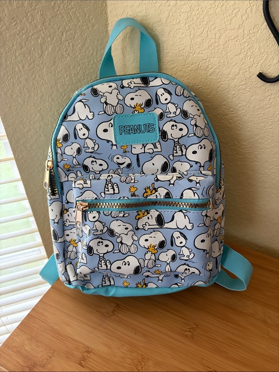 Peanuts Handbags - Peanuts Snoopy Light Blue Backpack